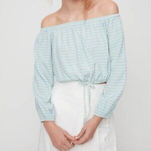 Wilfred Aritzia Eleanora Blouse Crop Off Shoulder M
